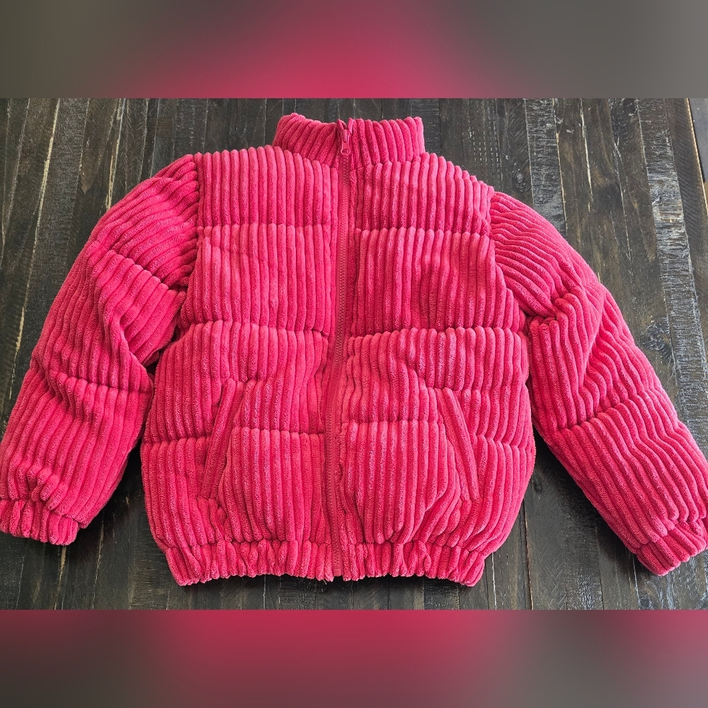 Forever 21 Kids Corduroy Puffer Jacket Girls Size 9/10